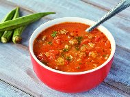 Рецепта Постна доматена супа с бамя